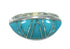 Southwest Sterling Silver Turquoise Inlay Ring Size 8-3/4 RX86517